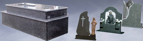 Cuerpo y pedestales de un panteón