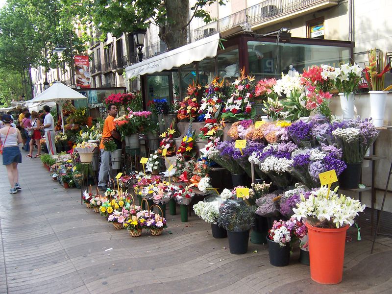Puestos de flores Puestos de flores en Las Ramblas