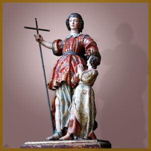 iconografia angel con cruz